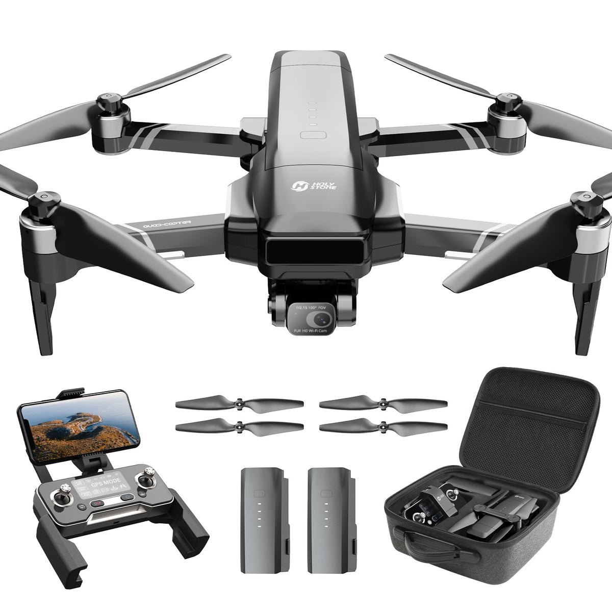 Holy Stone HS600 2-Axis Gimbal Drones With 4K EIS Camera For Adults, I ...