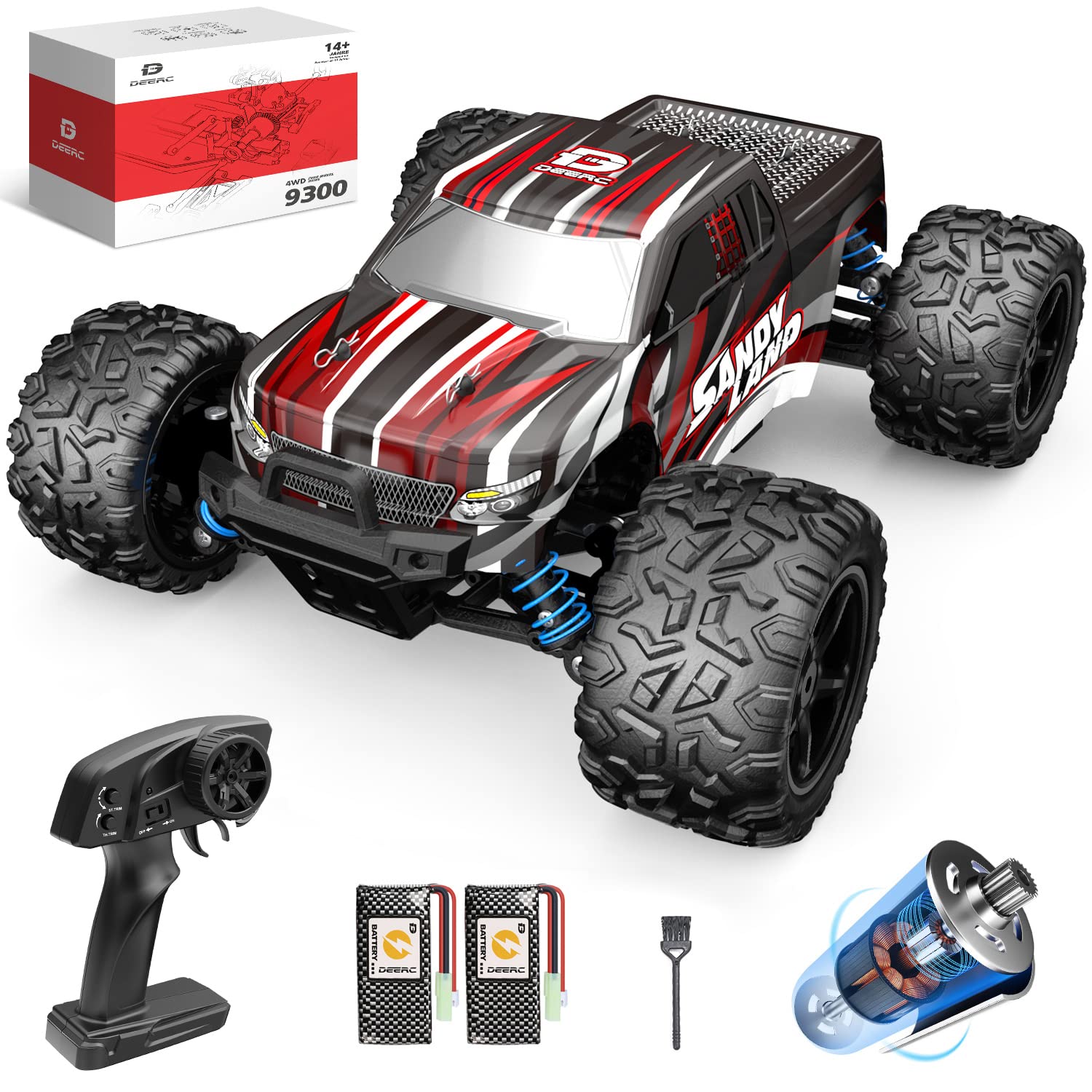 DEERC 9300 Remote Control Car High Speed RC Cars for Kids Adults $48.99