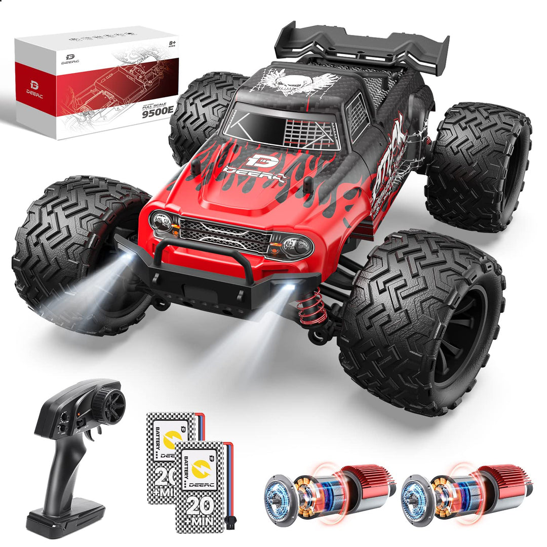 DEERC 9500E 1 16 Scale All Terrain RC Car, 4x4 High Speed 40 KPH RC Truck, 2.4Ghz Remote Control Truck $50.39